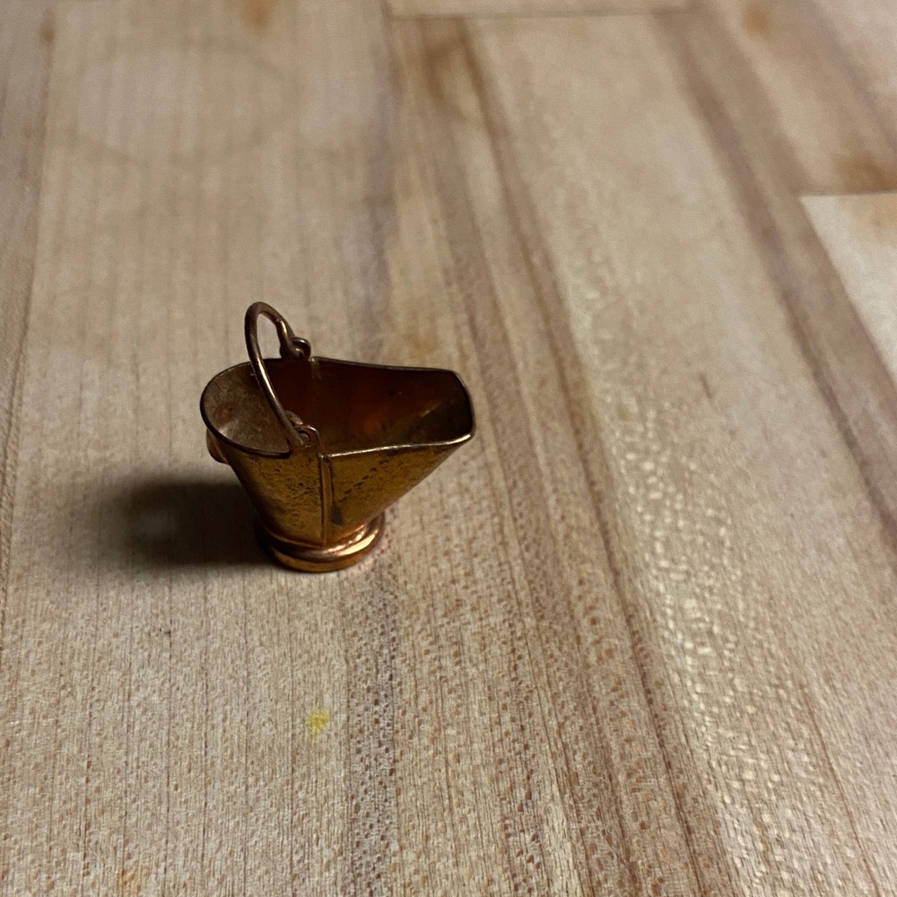 Copper ash bucket for doll house